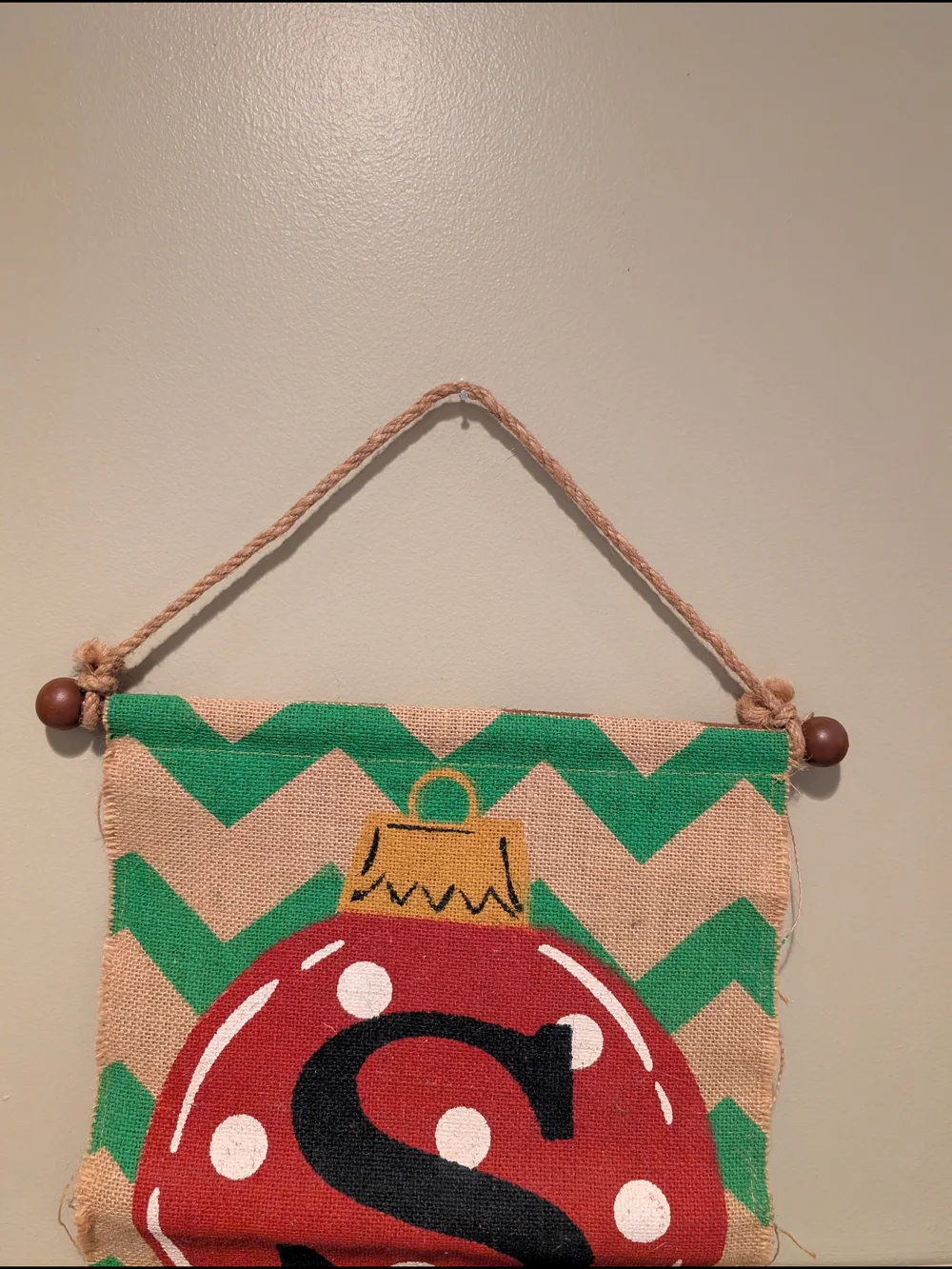 Monogram Pumpkin Burlap Wall Hanging - Orange S